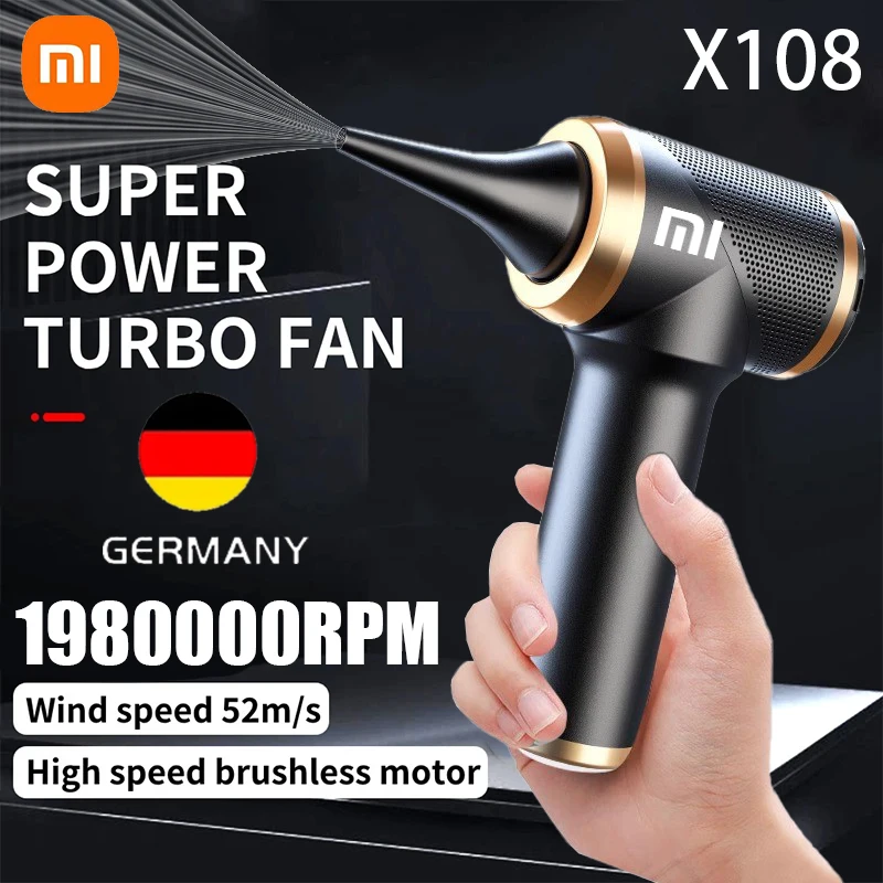 Xiaomi 4in1 Wireless Violent Blower Portable Powerful Cleaning Machine Vacuum Pump Cleaner 190,000RPM Wind Speed 52m/s Duct Fans