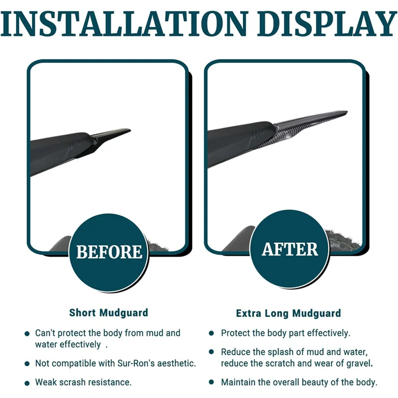 

Professional Motorcycle Rear Fender Extended Mudguard For Surron Light Bee X/S Segway X260 X160 Electric Dirt Bike Parts Carbon