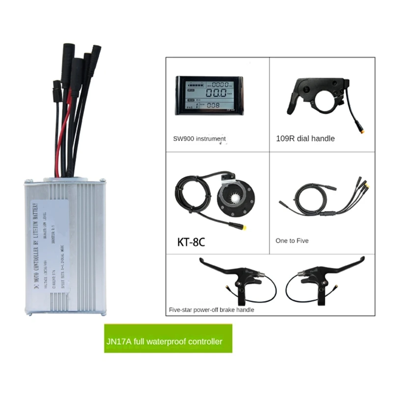 1Set Electric Bicycle Electric Scooter Kit SW900 Display Sine Wave Controller 36/48V 17A 350W