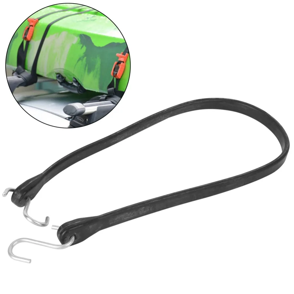 2 Pcs Durable 31 Inches Bundling Belt Rubber S Hooks Fixing Rope Strap Tarp Strap Outdoor Use
