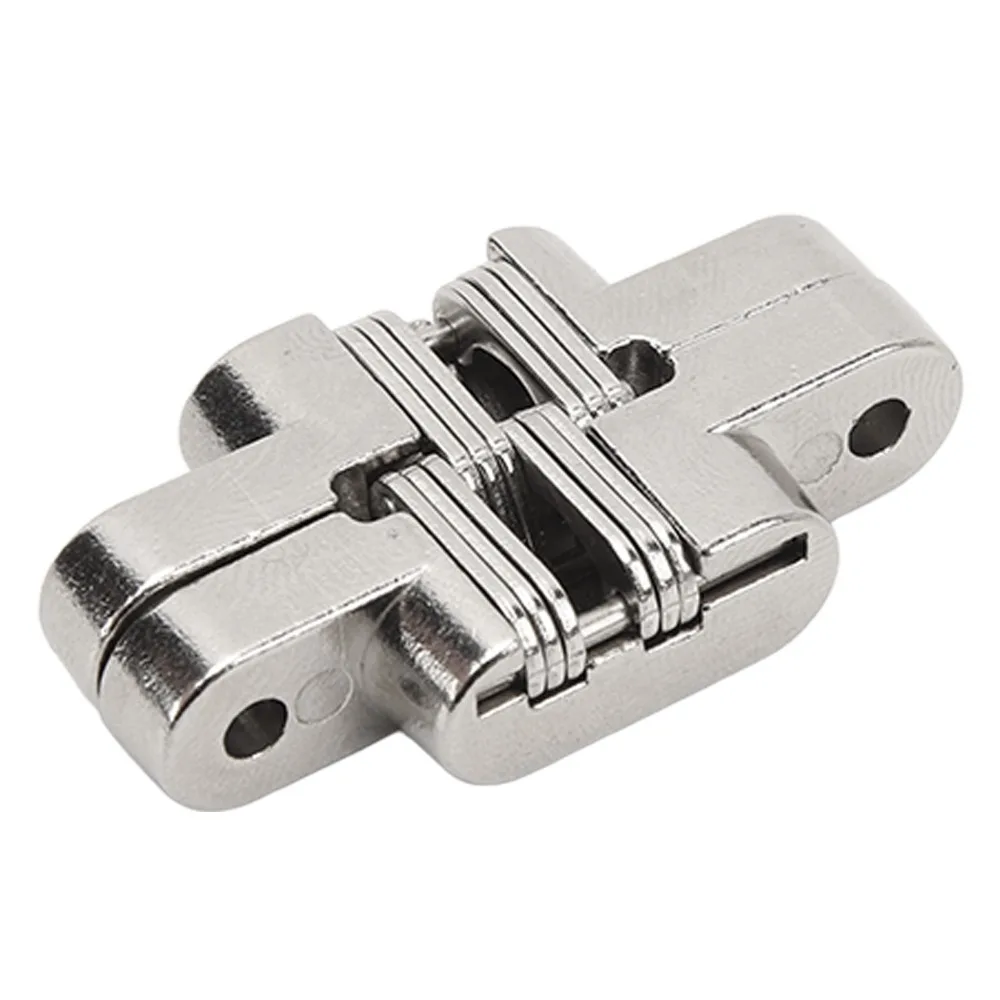 2pcs Durable Easy-Install Hidden Hinge Practical Compact Concealed Hinge Cross Hinge Secret Bathroom Doors