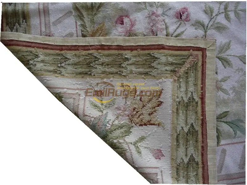 Beautiful Amazing Hand Crafted Gorgeous Floral Needlepoint Hand-stitched Wool Needle Point Carpet Knitted