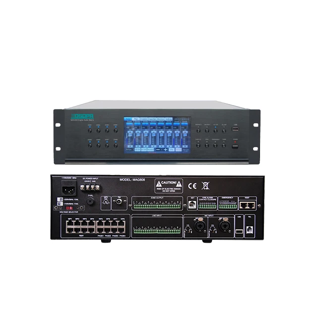 8 Channel Input 8 Channel Output Digital Audio Matrix Warehouse PA System