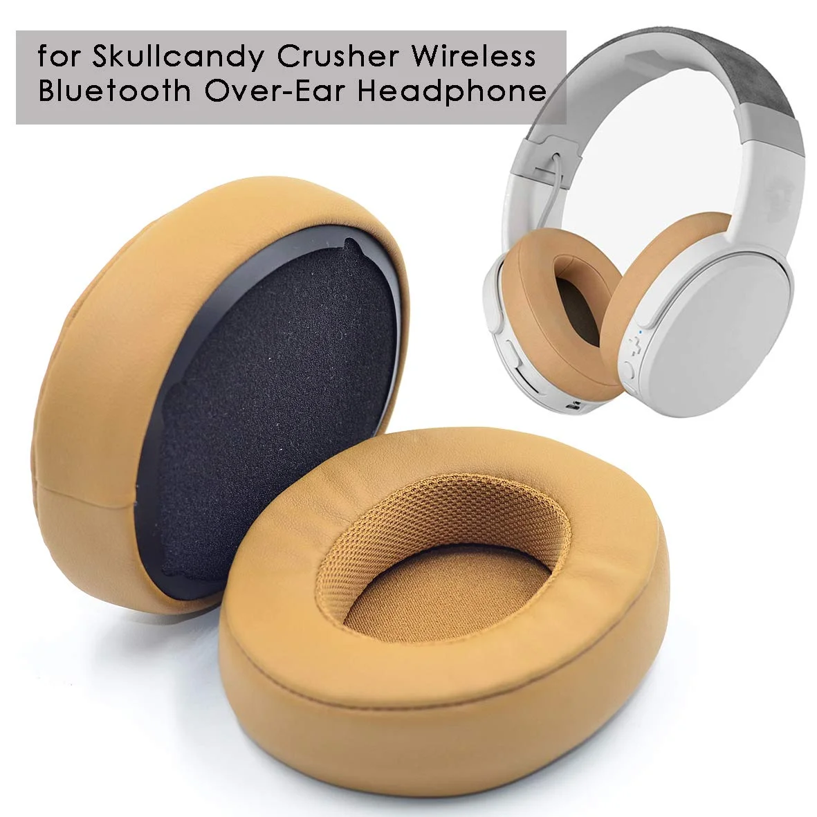 Almohadillas de repuesto para los oídos, fundas de cojín, piezas de reparación para Skullcandy Crusher hash 3 3,0 Hesh3 Venue auriculares inalámbricos ANC