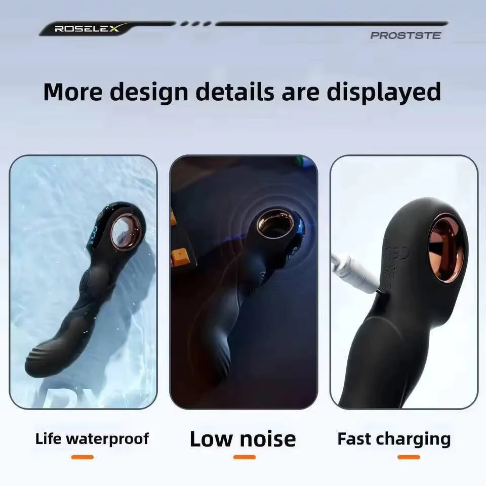 Ergonomic Digital Display Male Prostate Massager Vibrator Anal G-spot Stimulating Vibrator Anal Plug Sex Toys For Man Women view 4