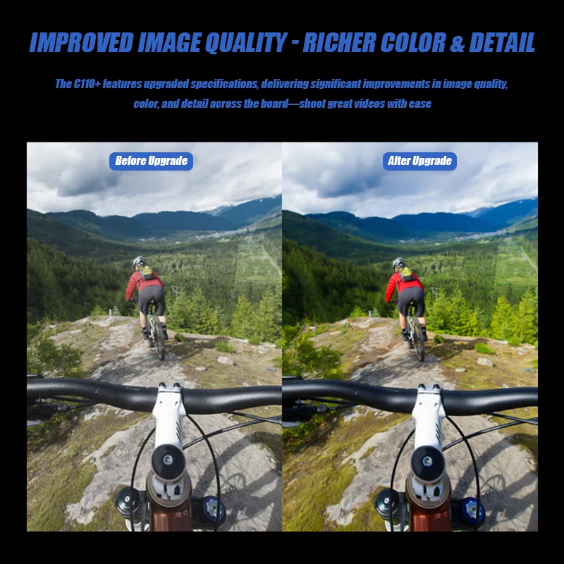 VOLODYMYR C110+ 4K 30fps Action Camera 170° Ultra Wide F1.8 Lens 30m Waterproof with Case Six Axis Gyroscope Anti-Shake