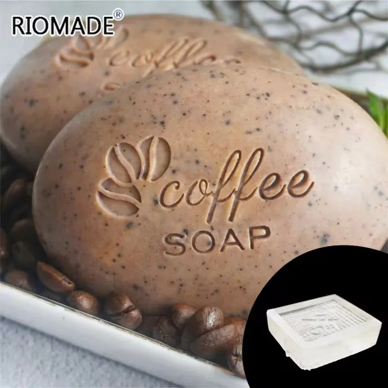 Coffee Beans Acrylic Soap Stamp Natural Transparent Custom Stamps For Making Soaps Chapter With Handle Handmade Seal Z0562KF