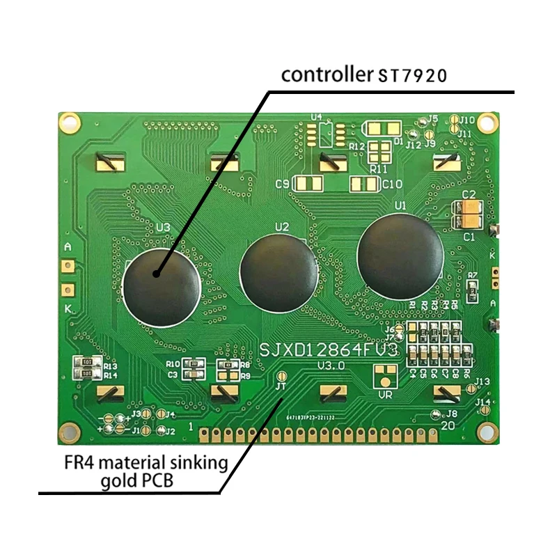 graphic lcd 128x64 st7920 12864F LCD Display screen 128X64 with Chinese font LCM module 5v or 3.3v STN gray screen blue