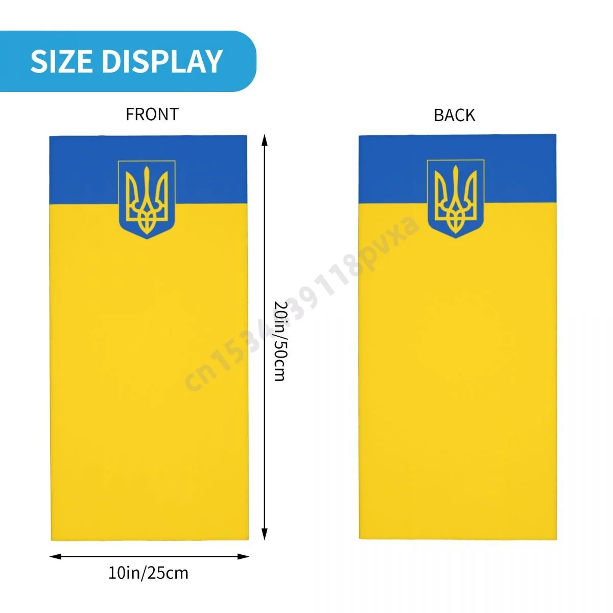 Ukraine Flag Ukrainians National Neckerchief Scarf Neck Face Mask Unisex Neck Warmer Seamless Bandana Headwear Cycling Hiking - view 4
