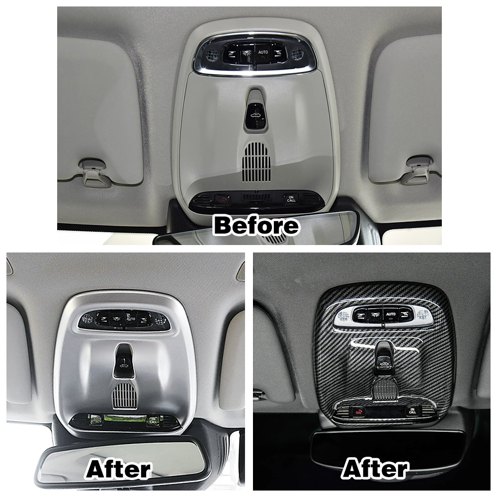 For Volvo XC40 XC60 XC90 S60 S90 V40 V60 V90 Front Reading Light Lamp Cover Molding Trim Auto Accessories ABS Decor Sticker