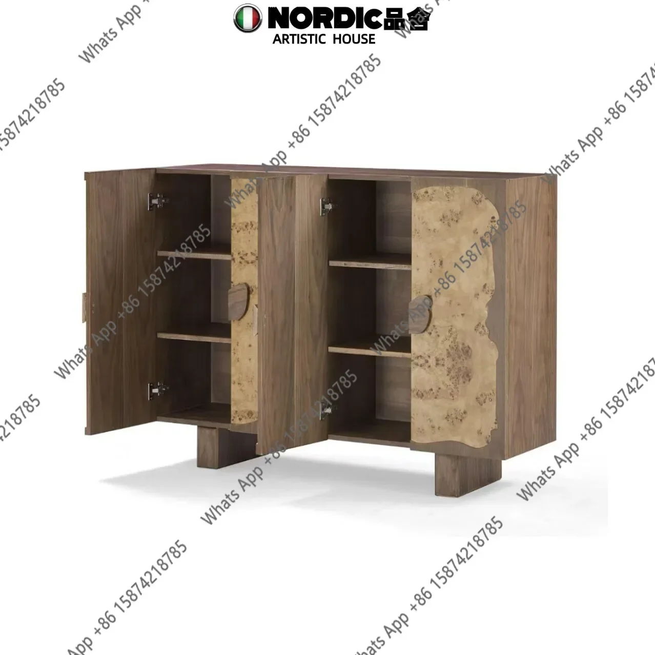 

40X Дизайнерский приставной шкаф в средневековом стиле из массива дерева с узором древесного узла, в стиле Ваби-Сан, ретро-настенный шкафчик в американском кантри стиле