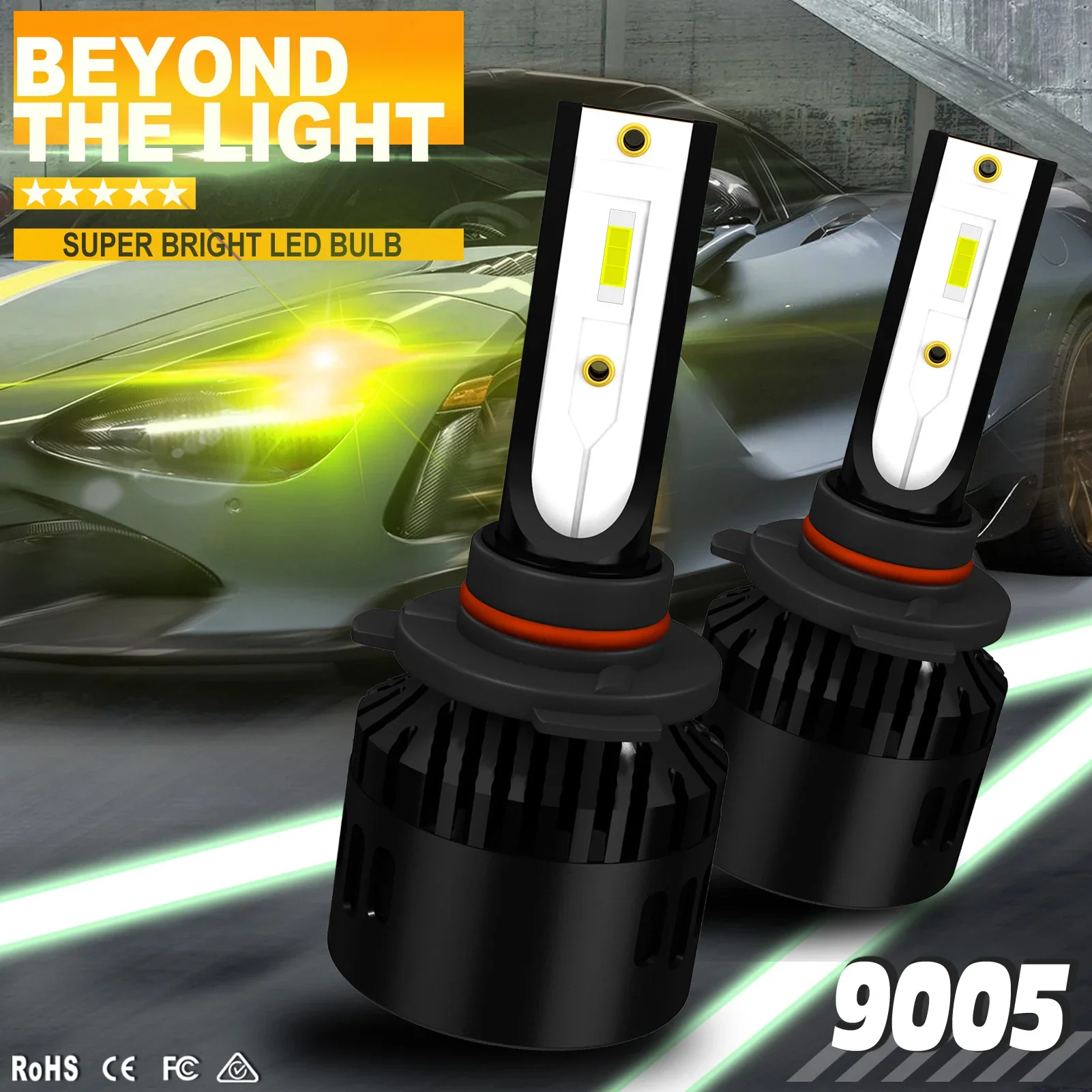 

P2 3000K 9005 HB3 LED Headlight Bulbs 48w H4 H7 H11 H8 H9 H1 880 H27 LED Car Headlights 5202 9007 HB3 9006 COB Bulb Fog Light