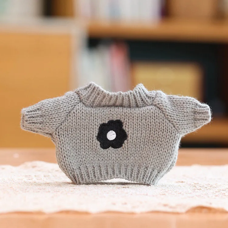 Dolls Accessories 20cm Cotton Doll Clothes Grey Sweater Knit Style Exquisite Beautiful Exclusive Design Brithday Gift for Friend