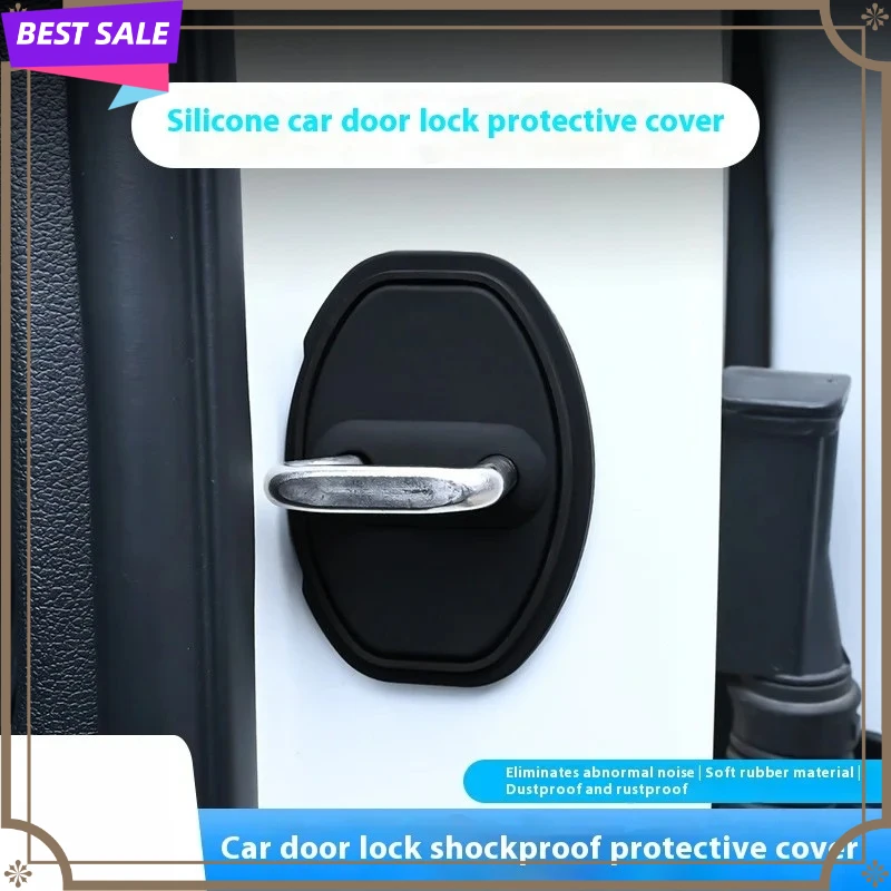 

Suitable for BMW KIA Audi Car Door Protector Silicone Silent Switch Door Lock Anti-Rust Accessories Door lock cover