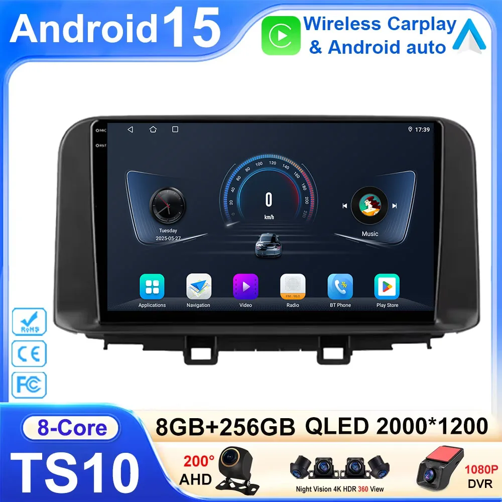 

Android 15 Carplay Auto WIFI For Hyundai Encino Kona 2018 2019 2020 2021 2022 Car Radio Stereo Multimedia Player 2Din Head Unit
