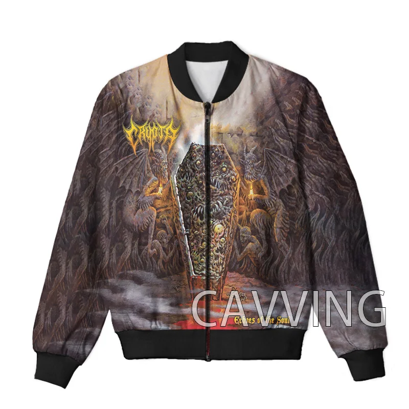 

CAVVING 3D Printed Crypta Rock Zipper Bomber Jackets Men Overcoat Mens Coat Zip Up Jackets for Women/Men