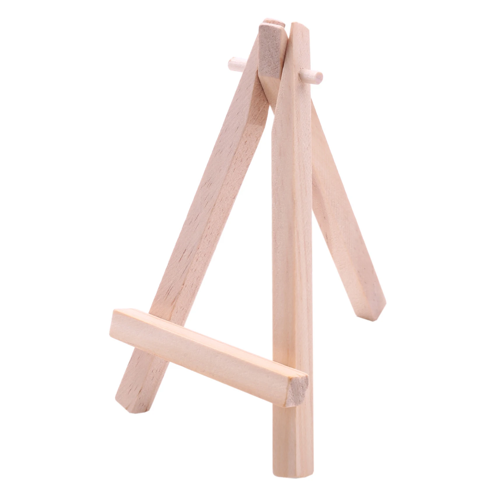 Gfc-12 Pack 5 Inch Mini Wood Display Easel Natural Wooden Tripod Holder Stand for Displaying Small Canvases and Photos