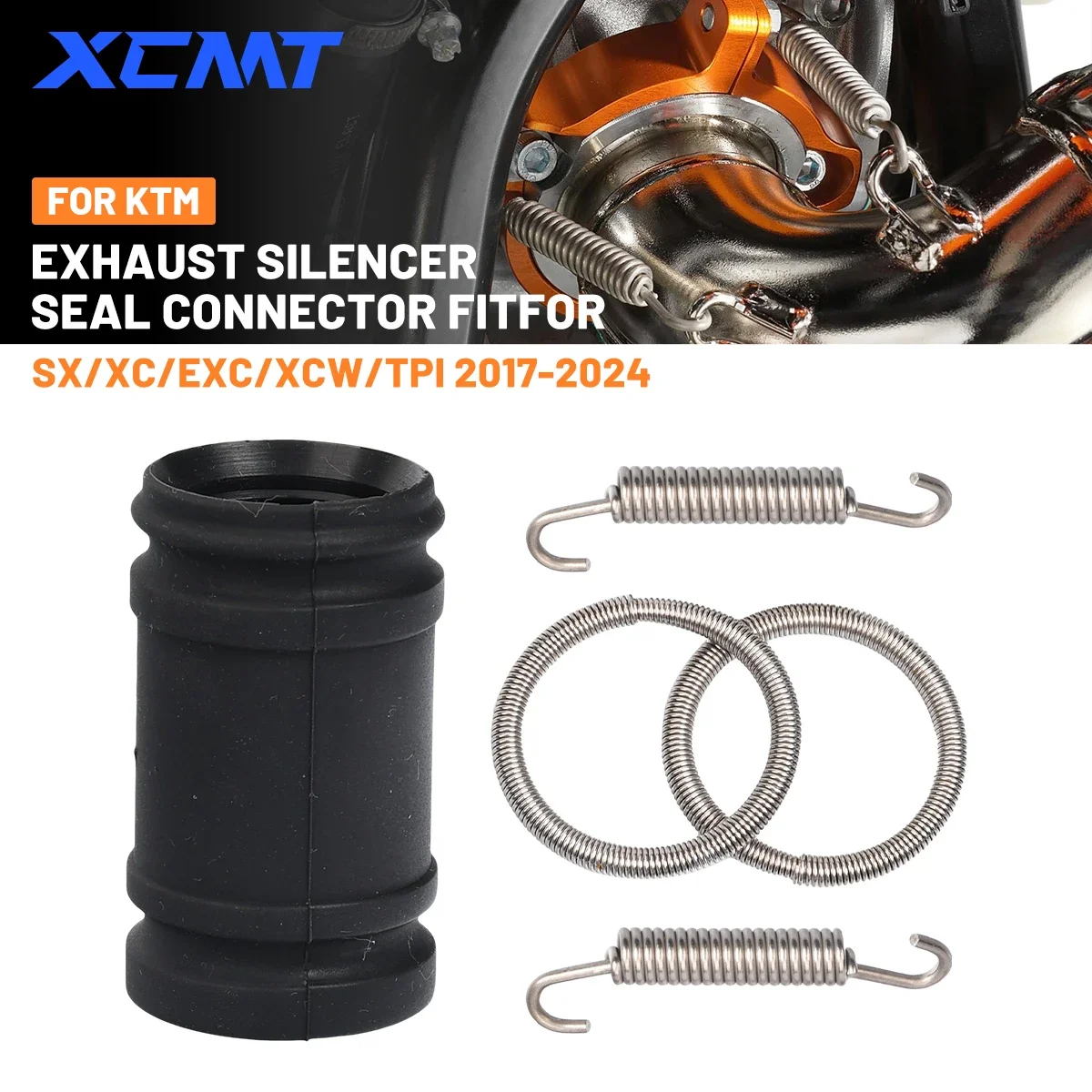 

Motorcycle Exhaust Pipe Tailpipe Seal Ring Spring Coupling Kit For KTM XC SX EXC XCW TPI Husqvarna TC TE TX GASGAS EX EC MC MOTO