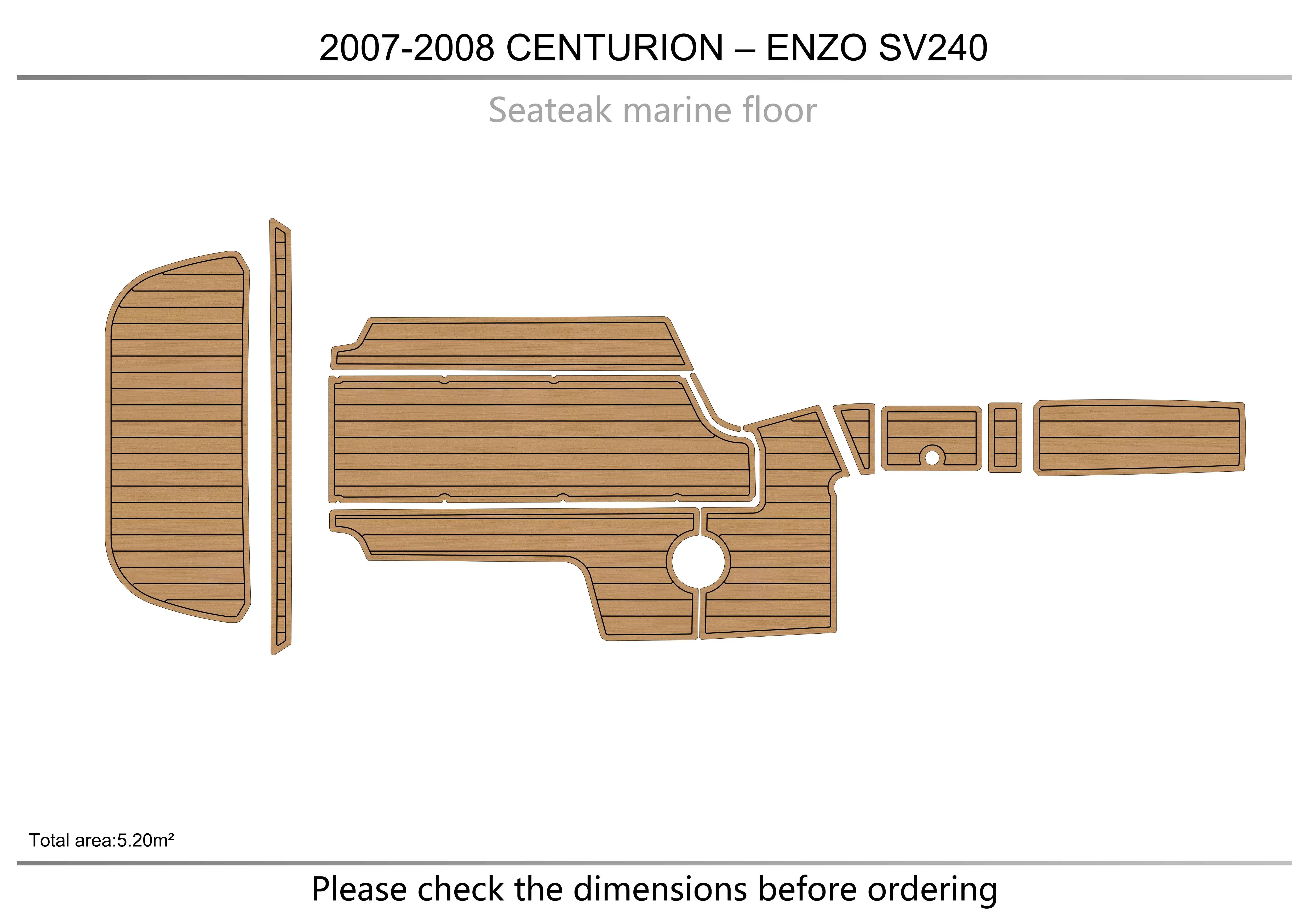 

2007-2008 CENTURION ENZ Cockpit swimming platform 1/4" 6mm EVA fAUX carpet Water Ski Yacht Fishing Boat Non-slip mat floor