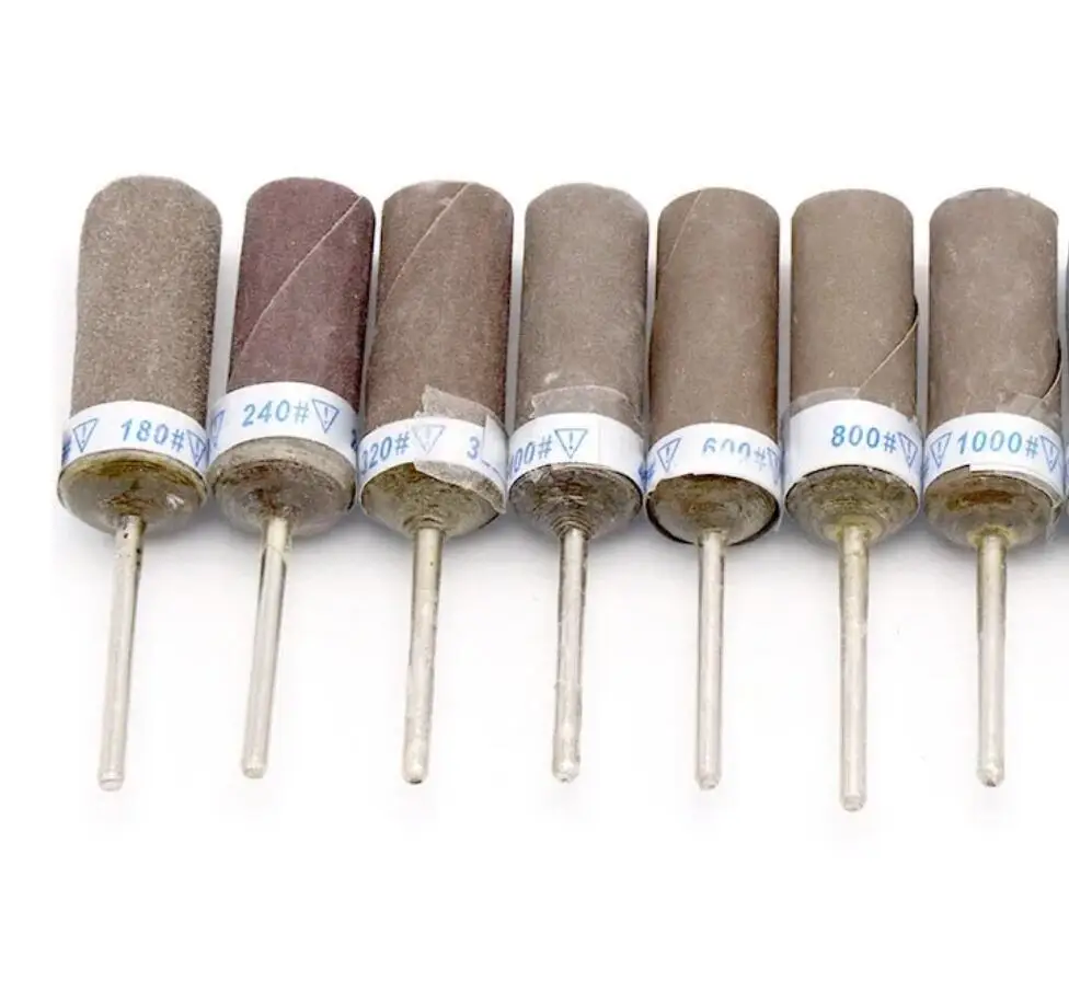 7 pieces Sandpaper Stick Grinding Head dental Sanding Paper Rod Grinding Head For Mirror Polishing Metal Wood Jewellery tool