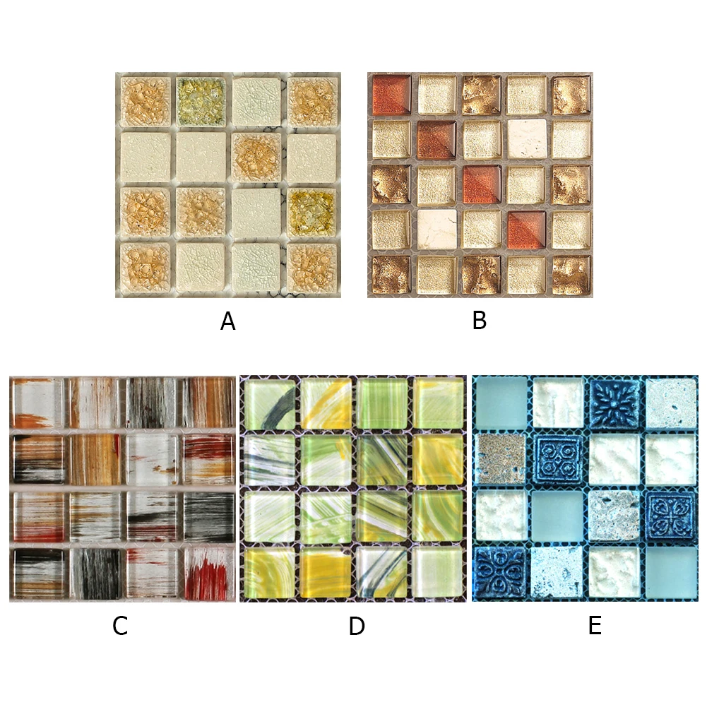 

Wall Stickers Mosaic Tile Home Accessories Photograph Background Props Art Decals for Living Room Kitchen TV Backdrop