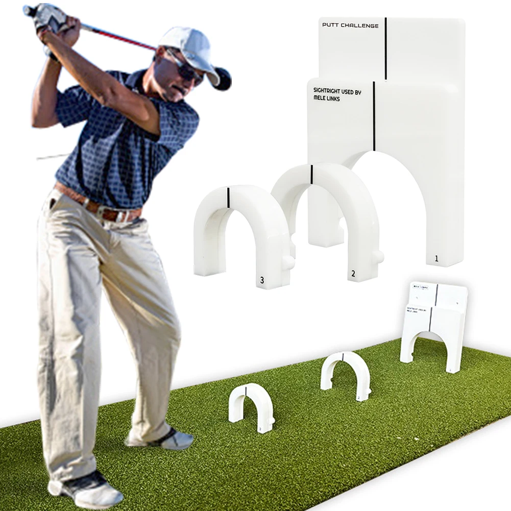 Golf Putting Master Trainer 3 Different Size Stroke Practice Golf Gates Aiming Straight Line Training for Indoor Outdoor