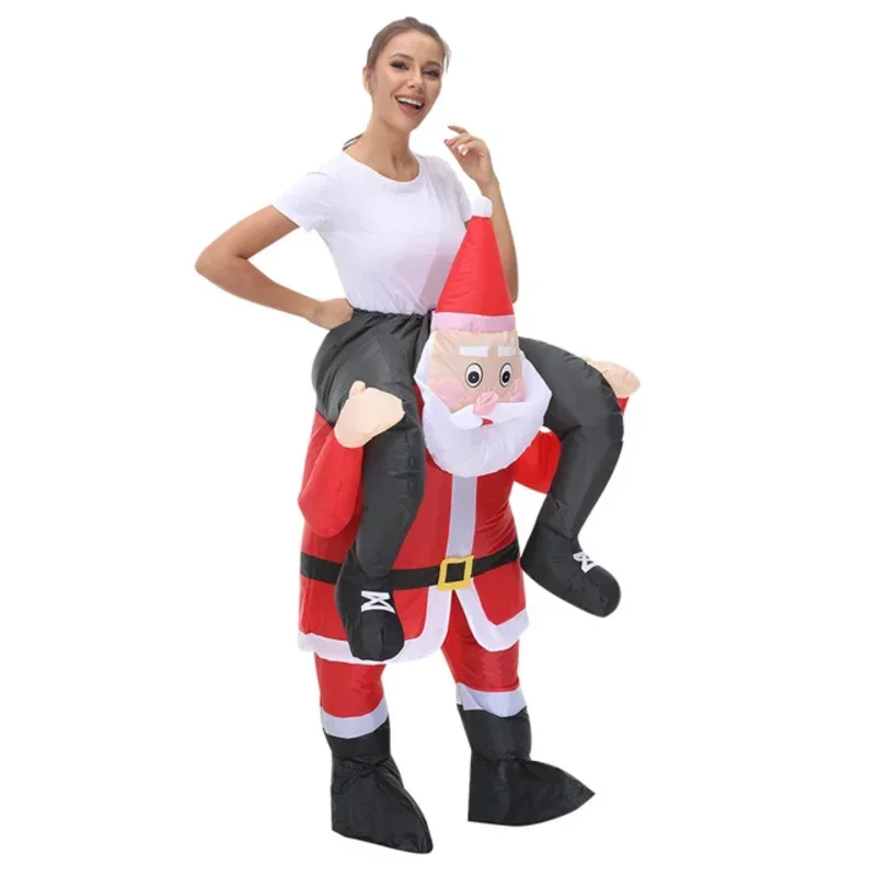 2025 New Adult Halloween Inflatable Mascot Costume Santa Claus Snowman Elk for Christmas Carnival Party X156