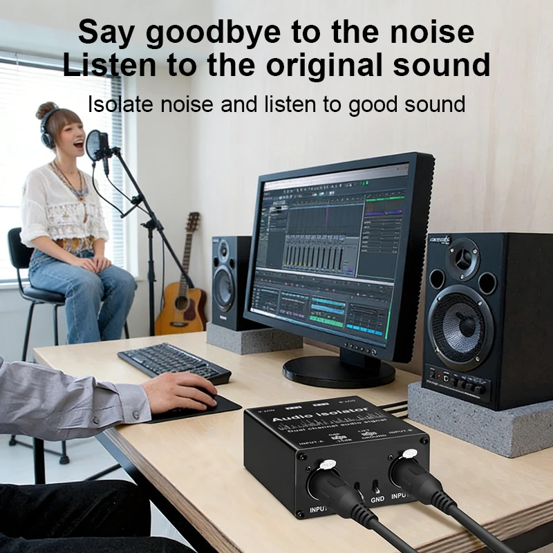 Audio Source Switcher Manual Selector Passive 2 In 1 Out/1 In 2 Out XLR Balanced For Microphone Sound Card Mixer - view 5