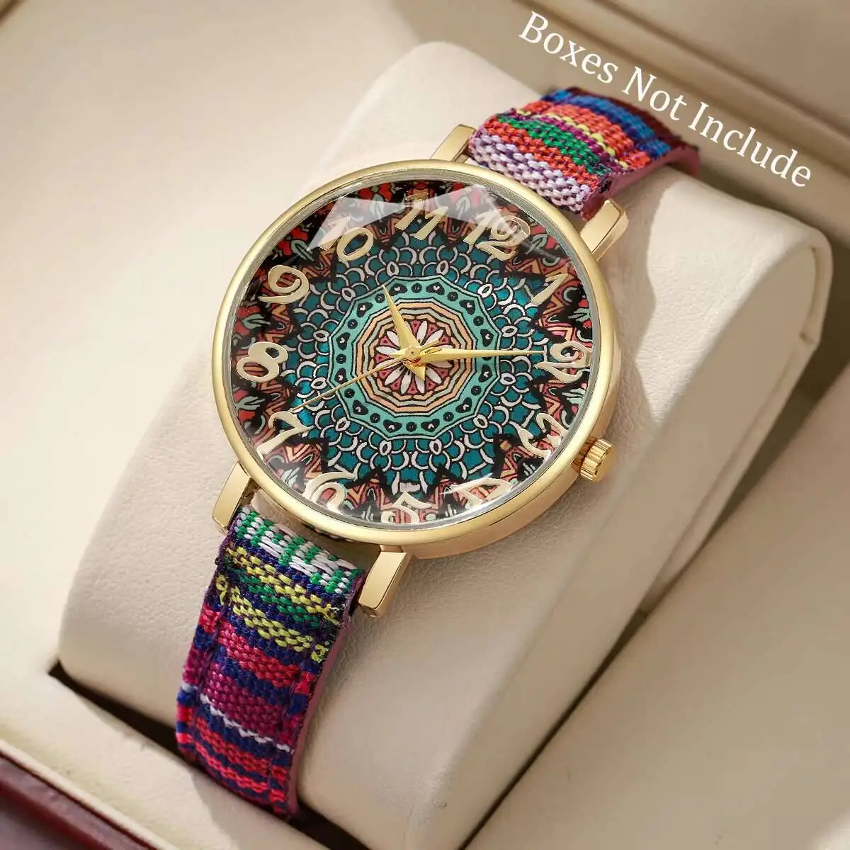 ساعة كوارتز نسائية عصرية بحزام جلدي عتيق ساعات للسيدات ساعة Reloj Mujer (بدون صندوق)