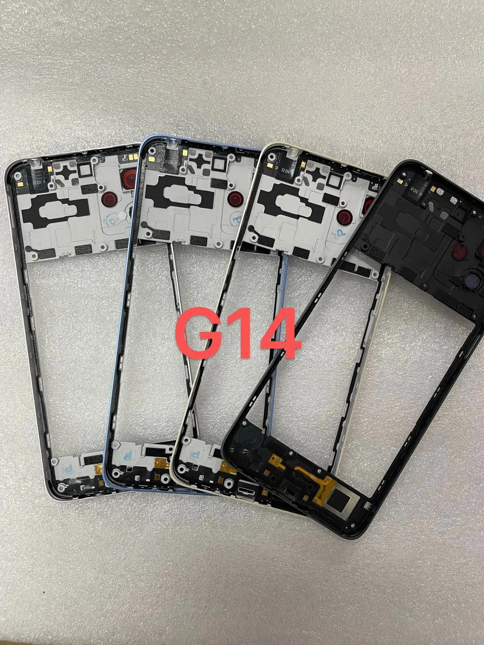 New For Motorola G14 Back Cover Middle Frame Holder Housing Repair and Replacement PAYF0010IN Back Cover Middle Frame