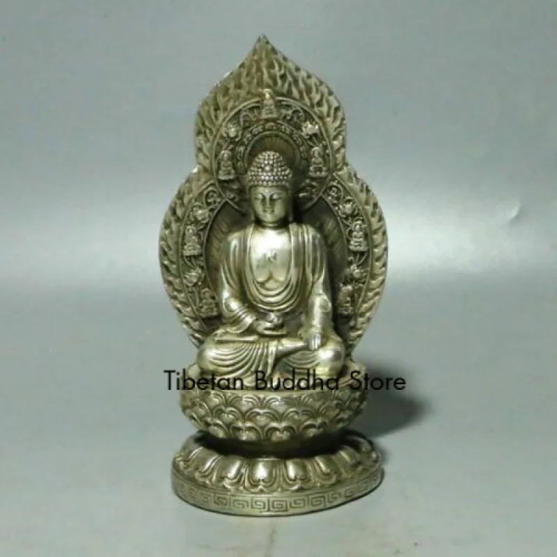 

Chinese Exquisite Silver Copper Handmade Guan Yin Statue 22211