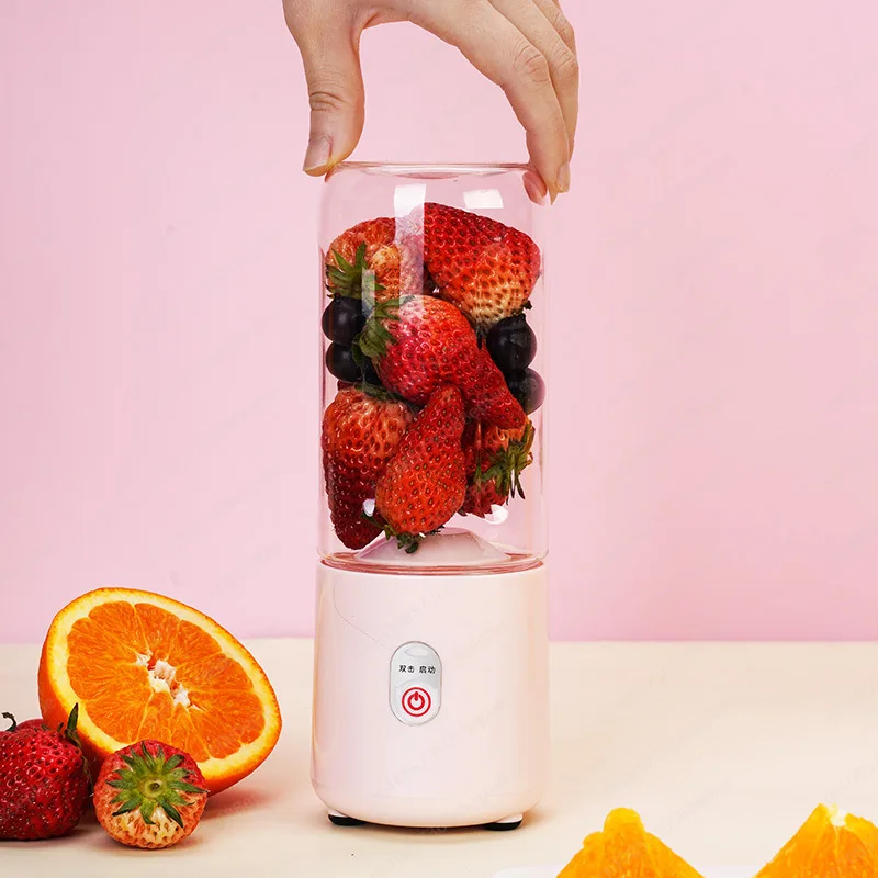 Taza de licuadora recargable por USB portátil, mini batidora personal para batidos de jugo, uso doméstico en viajes, idea de regalo
