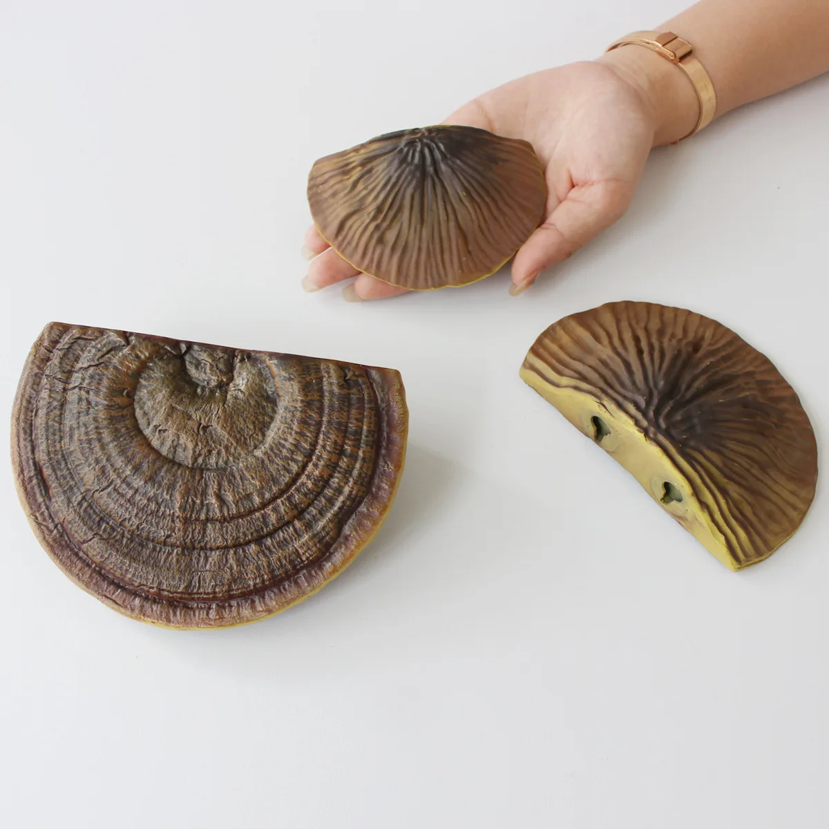 

3pcs/Set Resin Mushroom Shelf - Fake Ganoderma Wall Decor for Home & Garden