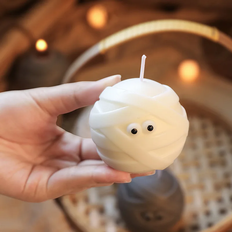 1 шт., ароматическая свеча для мумии, креативная свеча в форме повязки, подарок для Хэллоуина, вечерние украшения для стола, украшения