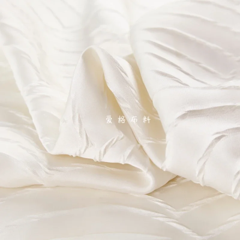 

Плиссированная ацетатная атласная ткань для платья, одежды, модельер, сделай сам, швейный материал, ткань ручной работы, оптовая продажа