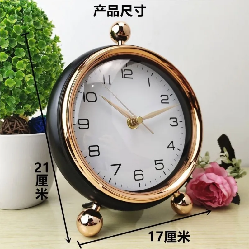 Modern Minimalist Home Living Room Desktop Pendulum Clock Decoration Silent Desktop Clock Bedroom Bedside Sitting Clock ZI22