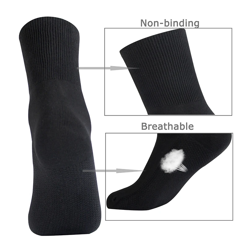 10 Pairs/Lot Diabetic Socks Men and Women Non-Binding Loose Top Socks Cotton Material Non-slip and Breathable