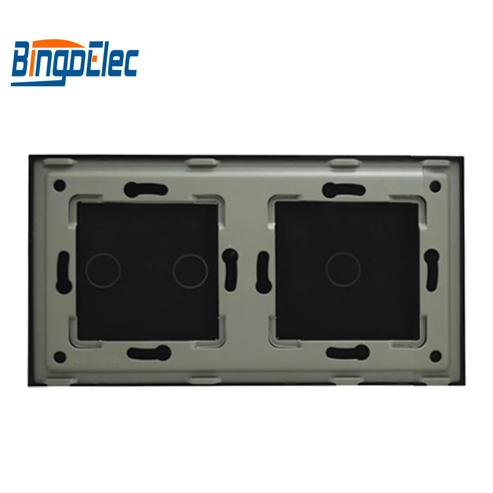 Bingoelec DIY White Black Gold Big Glass Panel 86*157mm For Touch Switches And Sockets AssemblySize