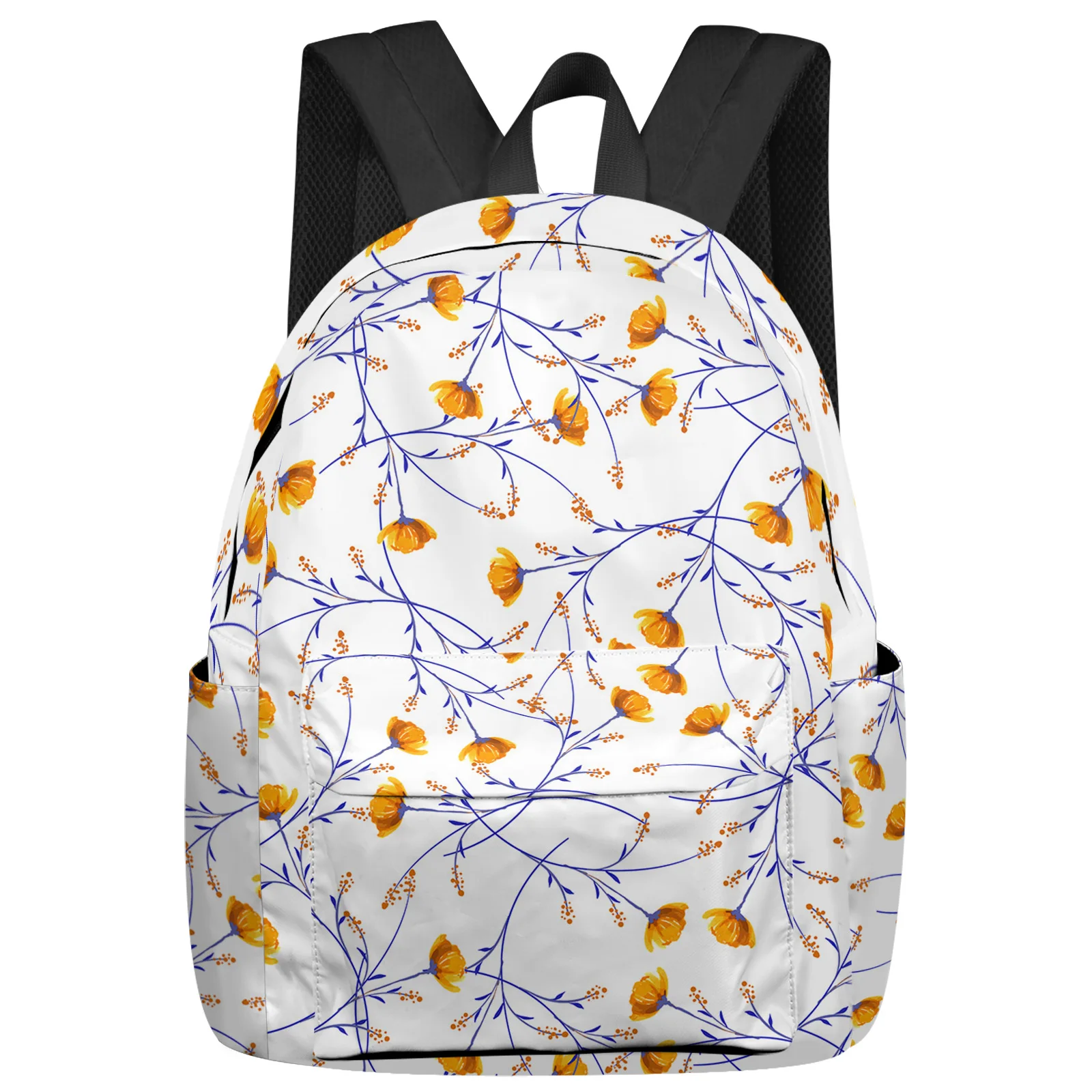 

Vintage Flower Plant Leaf Autumn Backpack Teenagers Student School Bags Laptop Bag Women's Casual Travel Backpack