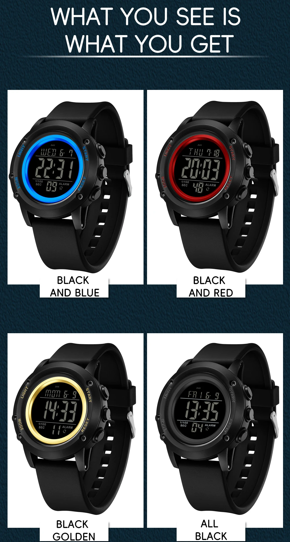 SANDA 2165, мужские военные электронные часы для спорта на открытом воздухе, многофункциональные водонепроницаемые светодиодные мужские электронные часы с обратным отсчетом