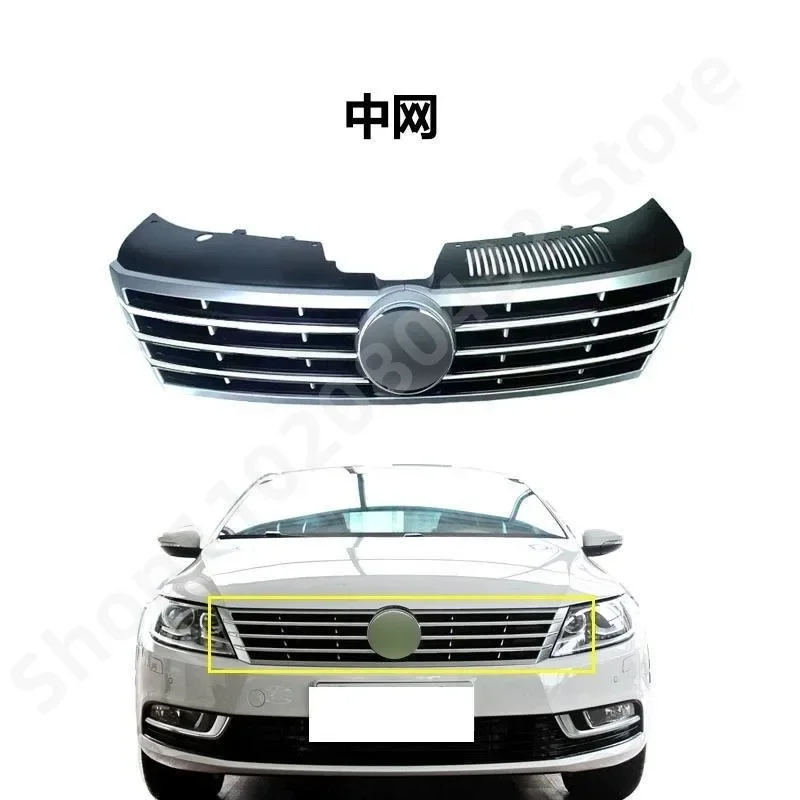 Car Middle and lower mesh fog light frame Grille Front Bumper Grill Radiator Grills for Volkswagen/ VW Passat CC 2013-2017