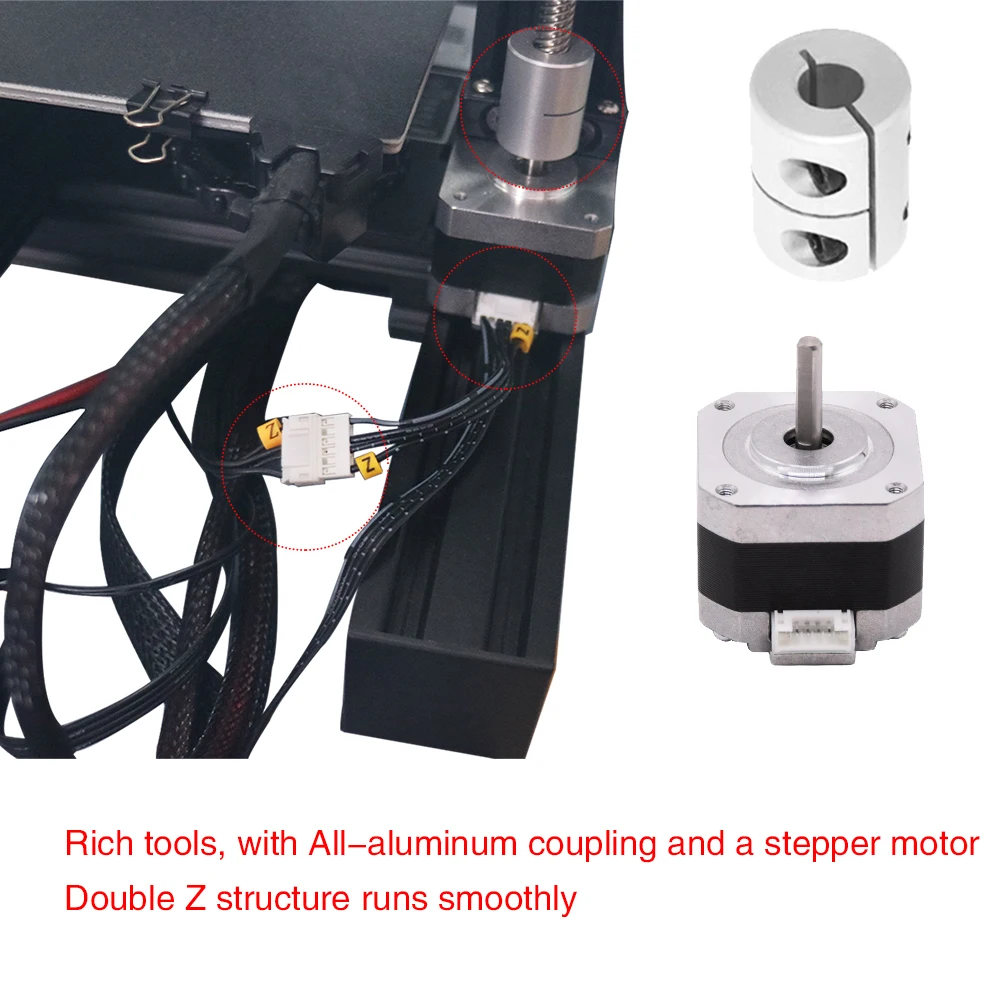 Dual Z Axis Lead Screw Upgrade Kit with Stepper Motor Replacement for CR 10 CR10S Ender-3 Ender 3 Pro Ender 3 V2 3D Printer