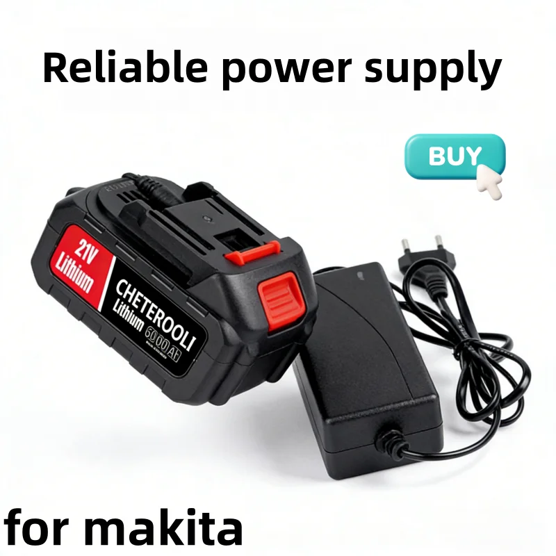 

Capacity 21V 9Ah Li-ion Replacement Battery for Makita Power Tools Compatible with Drill Saw Cordless Tool Battery Accessories