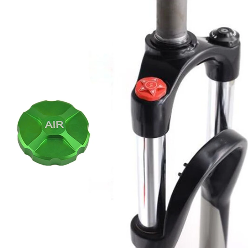 MTB Bicycle Fork Cover Cap Aluminum Alloy Air Fork Nozzle Cover Shock Absorption Front Fork Gas Caps Cover