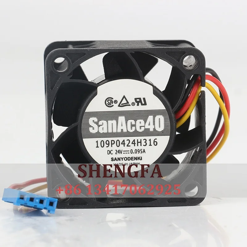 109P0424H316 840D NCK system fan San Ace 40 DC24V 0.095A 4028 Double Ball Bearing Inverter 840D System Cooling Fan
