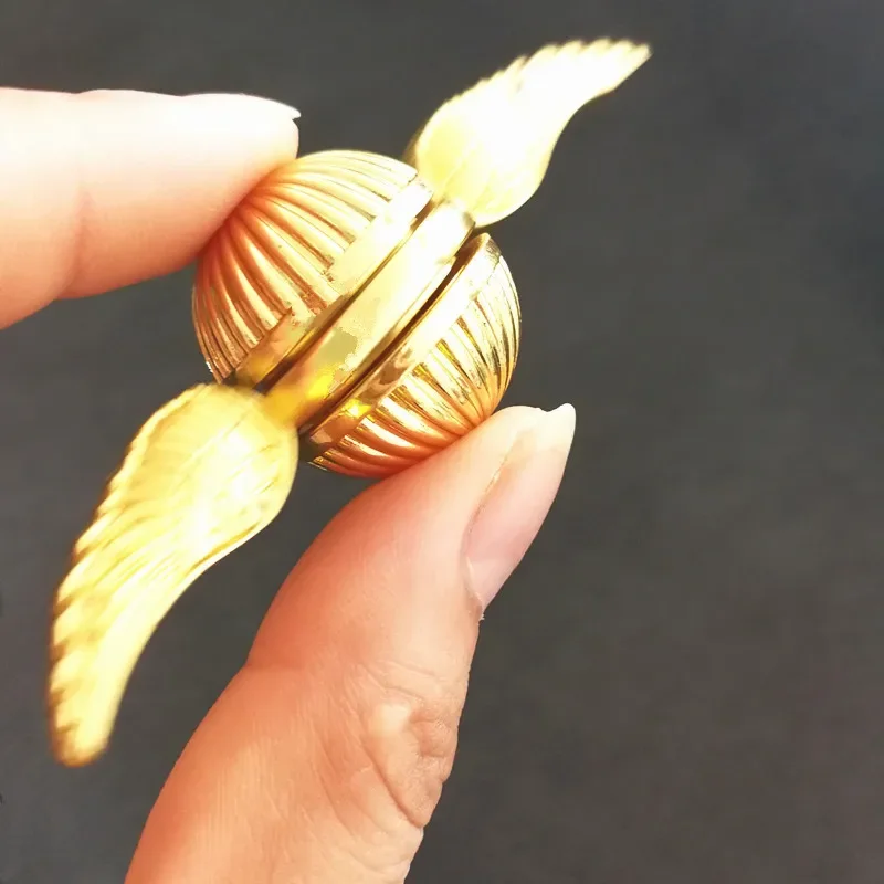 Metal Fidget Spinner Golden Angel Wing Cupid Color Snitch fingertip Gyro Toys For Autism ADHD Children Adult Relieve Stress