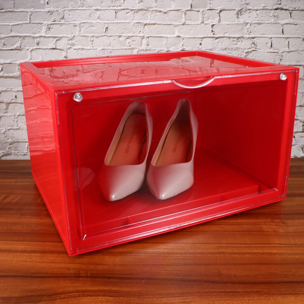 

Side Door Shoe Cabinet Acrylic Dustproof Box Transparent Window Shoe Storage Container Accessories For Small Spaces Dorm Rooms