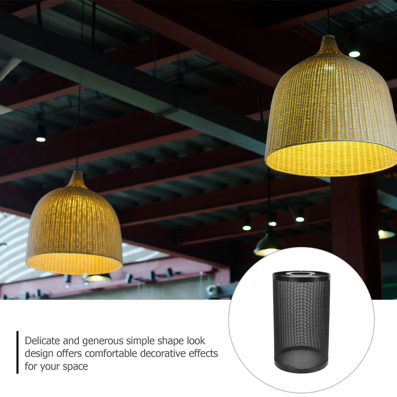 

1Pcs Iron Art Modern Hollow Metal Lampshade Simple Style Hanging Light Cover Restaurant Decorative Lamp Protector