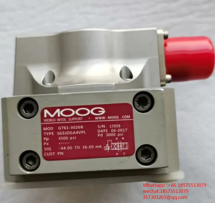 สำหรับ MOOG G761-3026B Servo วาล์ว S63JOGA4VPL สามารถเปลี่ยน J761-001ใหม่1ชิ้น