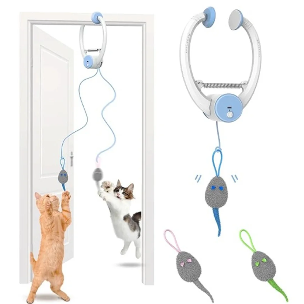 Juguetes interactivos para gatos de interior recargables USB colgantes - imagen 2
